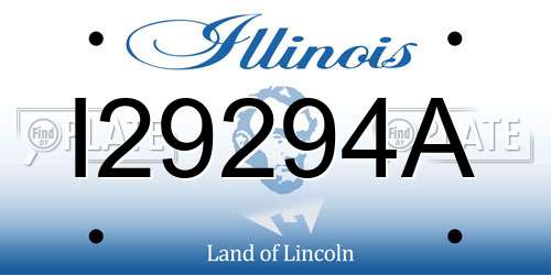 I29294A Illinois License Plate