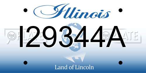 I29344A Illinois License Plate