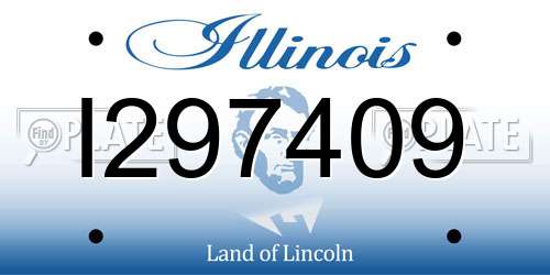I297409 Illinois License Plate