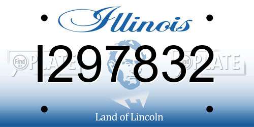 I297832 Illinois License Plate