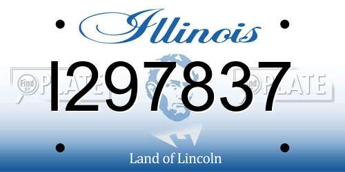 I297837 Illinois License Plate