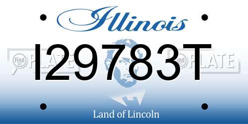 I29783T Illinois License Plate