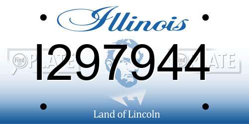I297944 Illinois License Plate