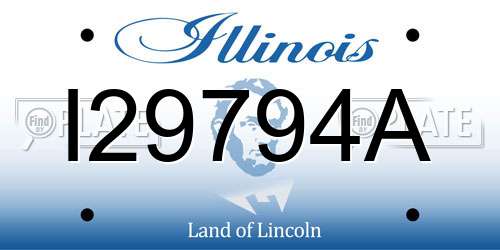 I29794A Illinois License Plate