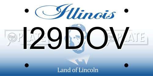 I29DOV Illinois License Plate