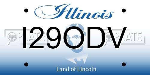 I29ODV Illinois License Plate