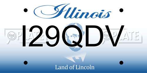 I29QDV Illinois License Plate