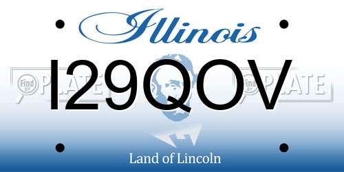 I29QOV Illinois License Plate