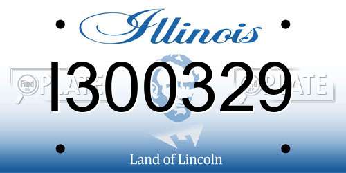 I300329 Illinois License Plate