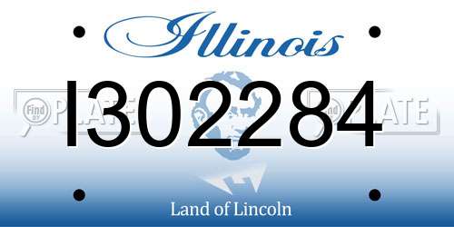 I302284 Illinois License Plate