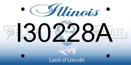 I30228A Illinois License Plate