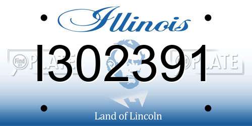 I302391 Illinois License Plate