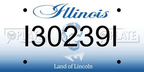 I30239I Illinois License Plate