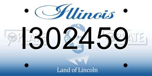 I302459 Illinois License Plate
