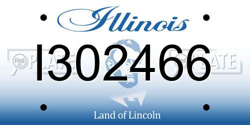 I302466 Illinois License Plate