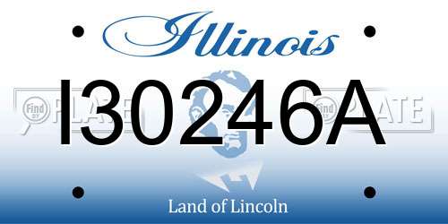 I30246A Illinois License Plate