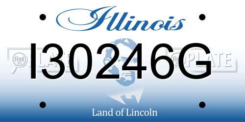 I30246G Illinois License Plate
