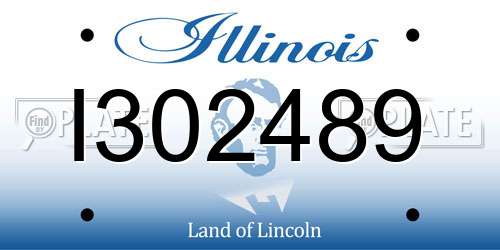 I302489 Illinois License Plate