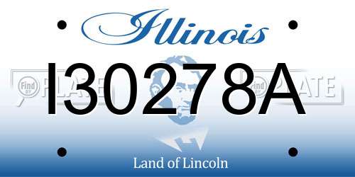 I30278A Illinois License Plate