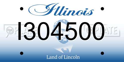 I304500 Illinois License Plate