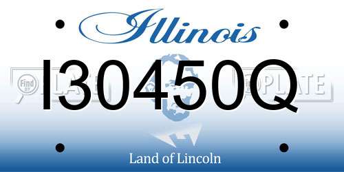 I30450Q Illinois License Plate
