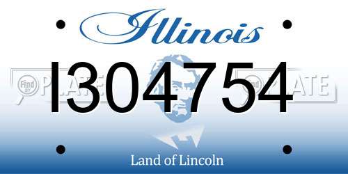 I304754 Illinois License Plate
