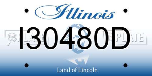 I30480D Illinois License Plate