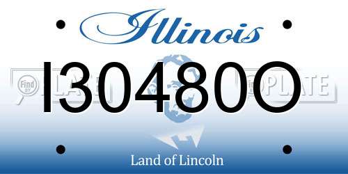 I30480O Illinois License Plate