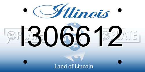 I306612 Illinois License Plate