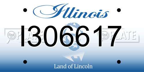 I306617 Illinois License Plate