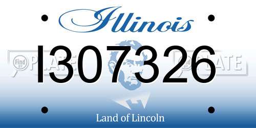 I307326 Illinois License Plate