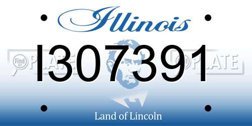 I307391 Illinois License Plate
