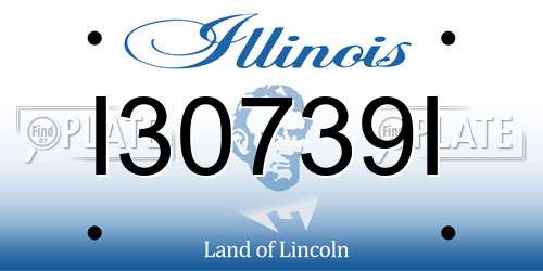 I30739I Illinois License Plate