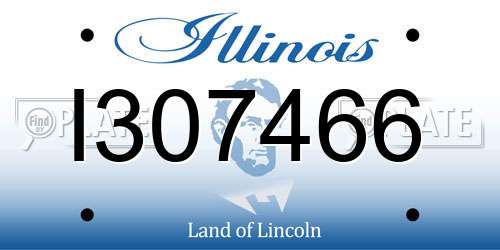 I307466 Illinois License Plate