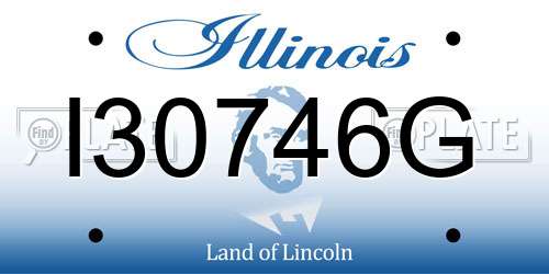 I30746G Illinois License Plate