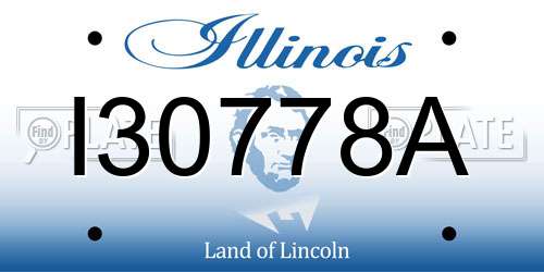 I30778A Illinois License Plate