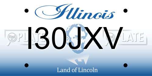I30JXV Illinois License Plate