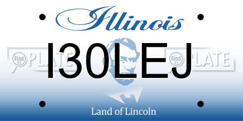 I30LEJ Illinois License Plate