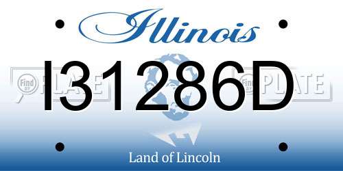 I31286D Illinois License Plate