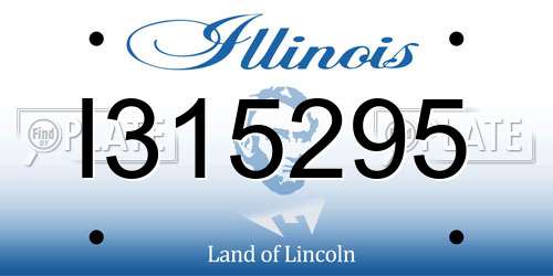 I315295 Illinois License Plate