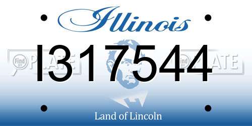 I317544 Illinois License Plate