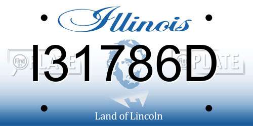 I31786D Illinois License Plate