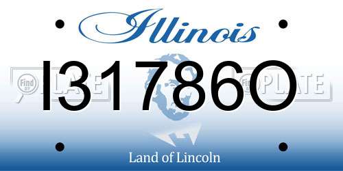 I31786O Illinois License Plate