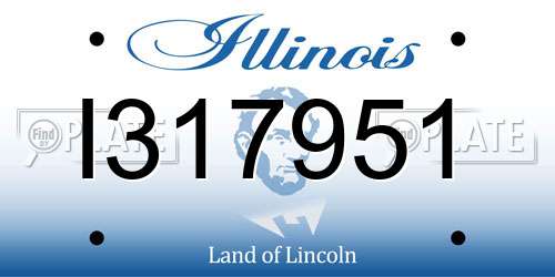 I317951 Illinois License Plate