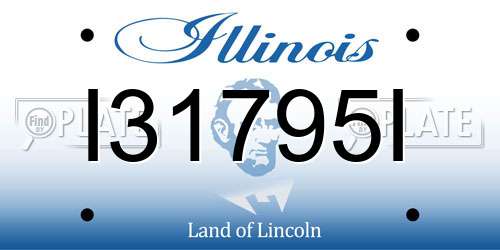 I31795I Illinois License Plate
