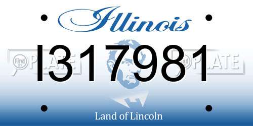 I317981 Illinois License Plate