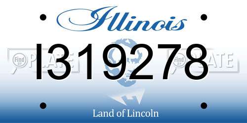 I319278 Illinois License Plate