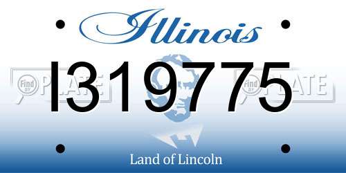 I319775 Illinois License Plate
