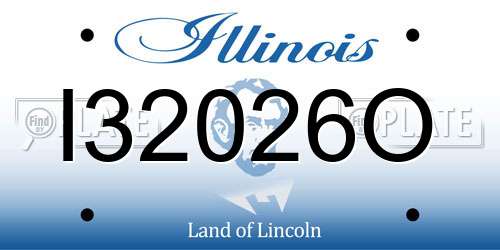 I32026O Illinois License Plate