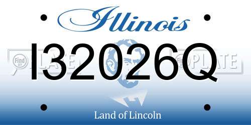 I32026Q Illinois License Plate